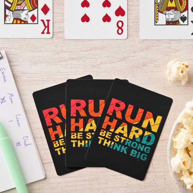 Springa är hårt, var stark, skicklig, filmskapare casinokort (Skapare uppladdad)