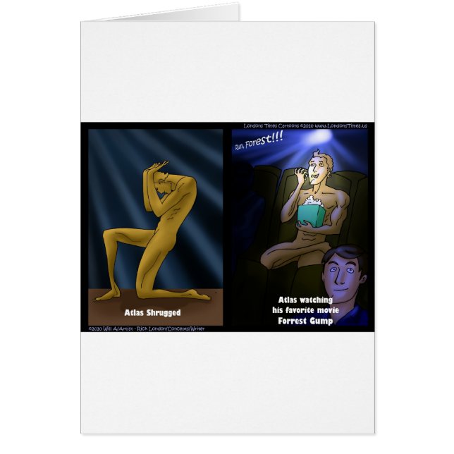 Springa, Atlas Springa Funny ger Tees Mugg m.fl. Hälsningskort (Framsidan)