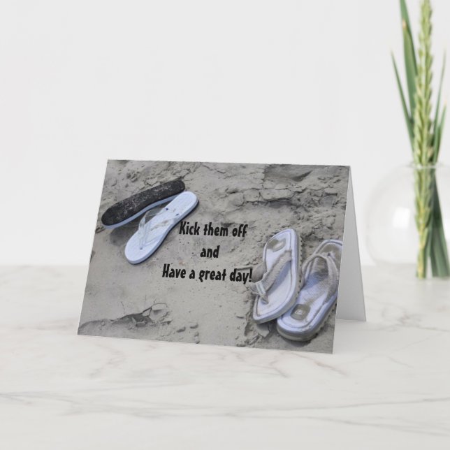 SPRINGA BAREFOT OCH HA ROLIGT OM DIN BIRTHDAY KORT (Framsida)