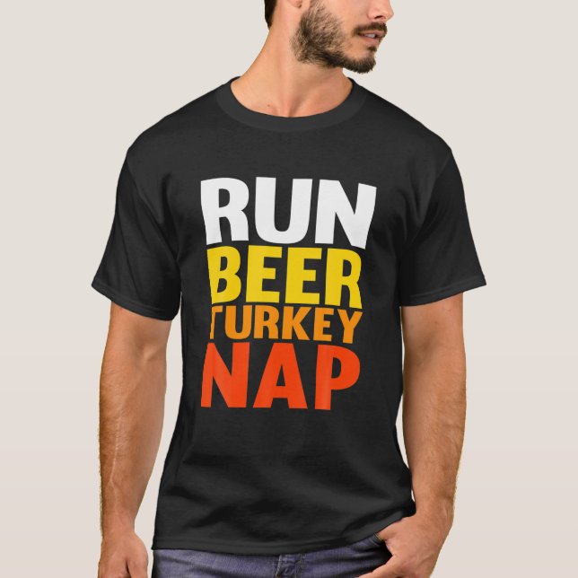 Springa Beer Turkey Nap Funny Thanksgiving 2021 Tr T Shirt (Framsida)