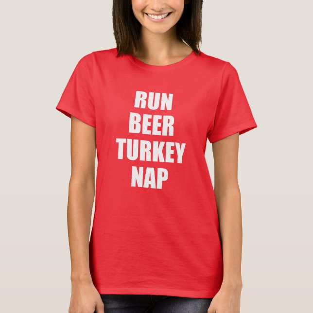 Springa Beer Turkey Nap (PÅ MÖRKEN) T Shirt (Framsida)