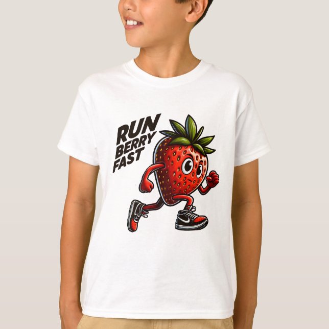 Springa Berry Fast Running Strawberry T Shirt (Framsida)