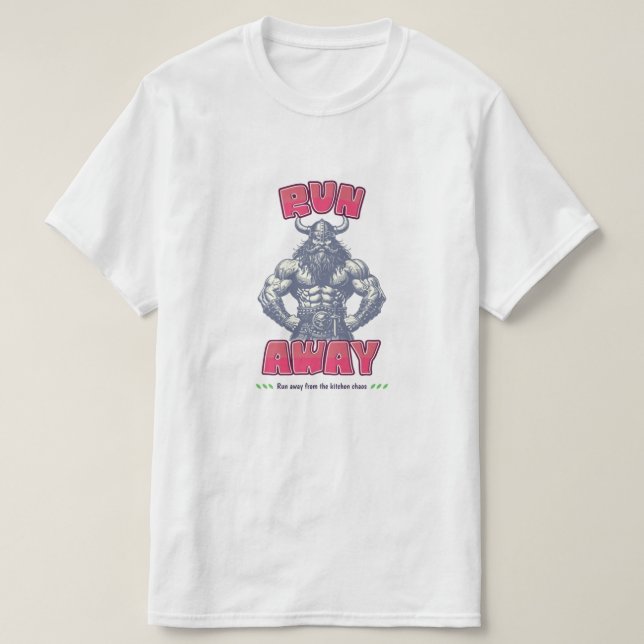 Springa bort från köket t shirt (Design framsida)