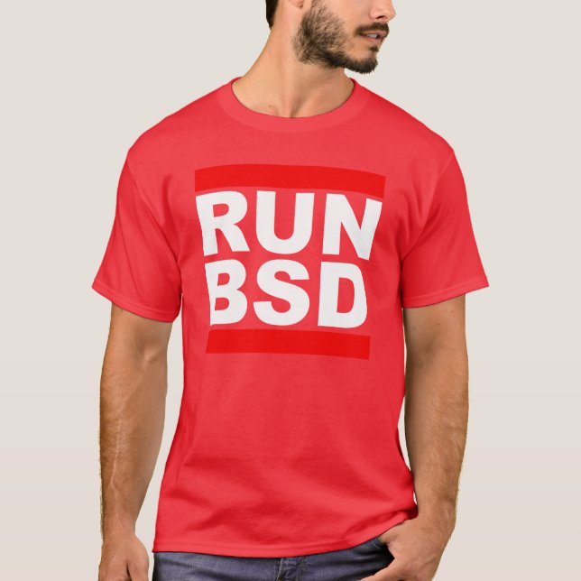 SPRINGA BSD Coola WhiteRed Design för Unix Hackers T Shirt (Framsida)
