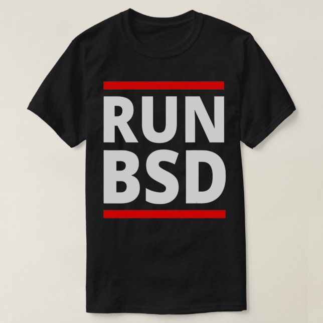 Springa BSD Systems Admin Computer Nerd Hackers T Shirt (Design framsida)