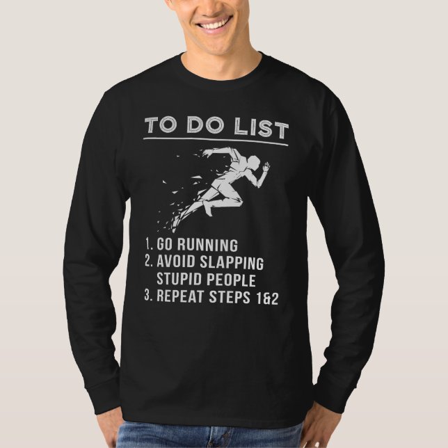 Springa & Chuckle - Witty To-Do Running Tee for th (Framsida)