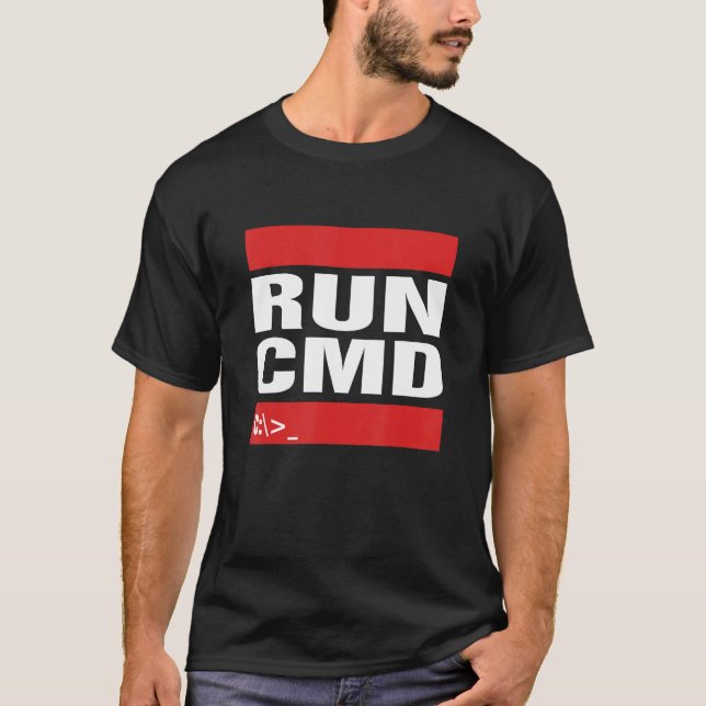 Springa CMD Computer Programming Coder Tech Geeky T Shirt (Framsida)