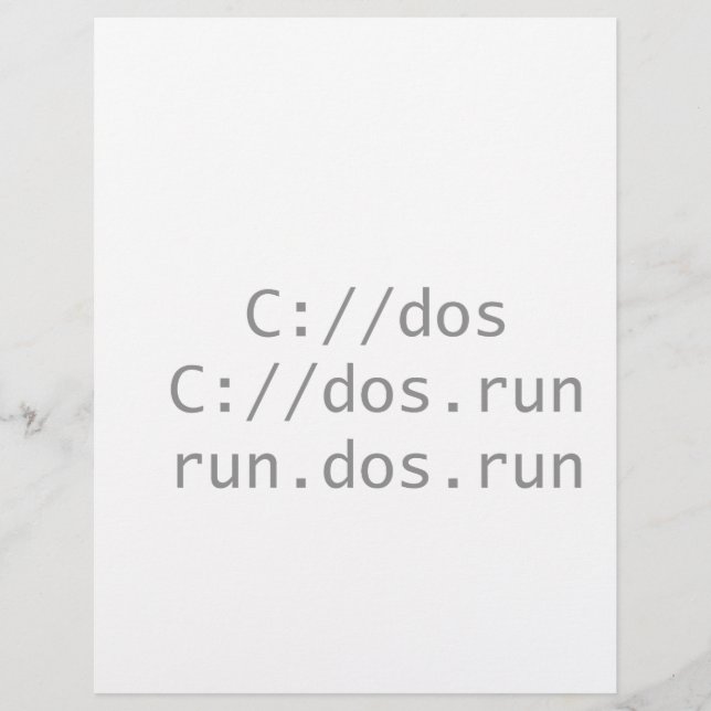 Springa DOS, lustig geeky (Framsida)
