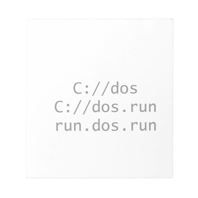 Springa DOS, lustig geeky Anteckningsblock (Framsida)