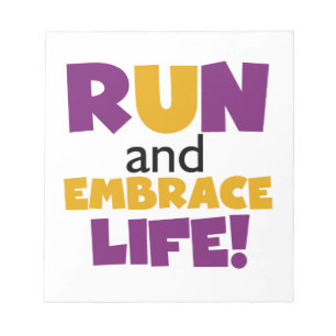 Springa Embrace Life Lila Gult Anteckningsblock