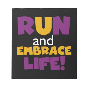 Springa Embrace Life Lila Gult Anteckningsblock
