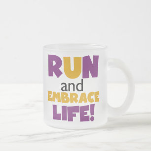 Springa Embrace Life Lila Gult Frostad Glasmugg