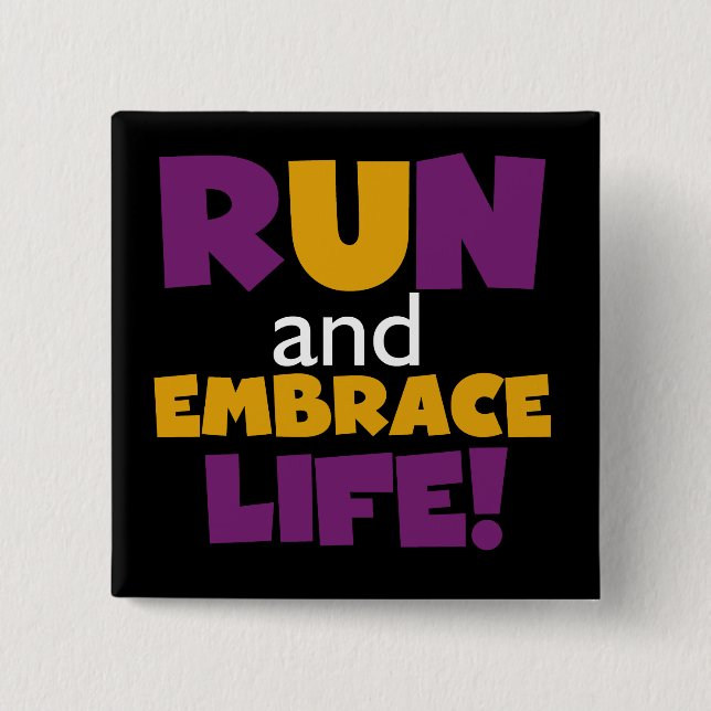 Springa Embrace Life Lila Gult Knapp (Framsida)
