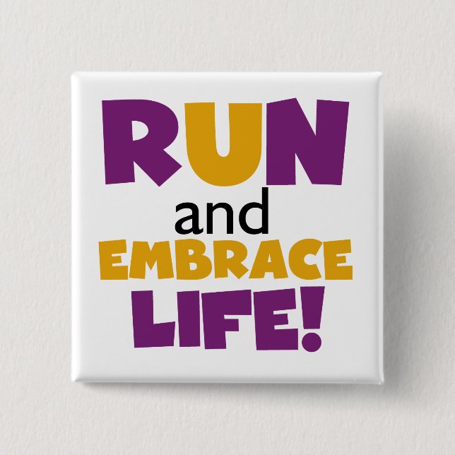 Springa Embrace Life Lila Gult Knapp (Framsida)
