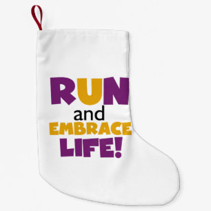 Springa Embrace Life Lila Gult Liten Julstrumpa