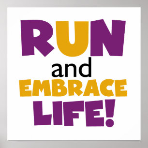 Springa Embrace Life Lila Gult Poster