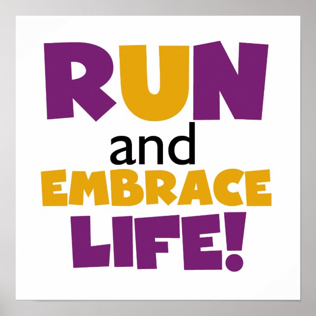 Springa Embrace Life Lila Gult Poster (Framsidan)