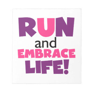 Springa Embrace Life Lila Rosa Anteckningsblock