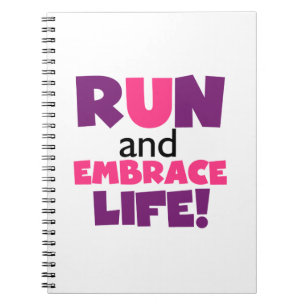 Springa Embrace Life Lila Rosa Anteckningsbok