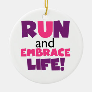 Springa Embrace Life Lila Rosa Julgransprydnad Keramik