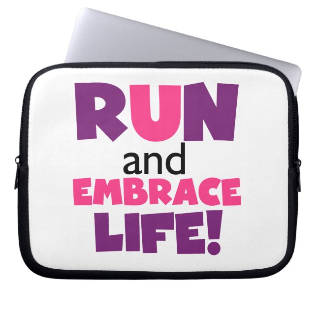 Springa Embrace Life Lila Rosa Laptop Fodral (Framsidan)