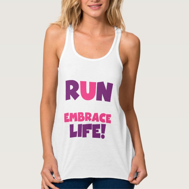 Springa Embrace Life Lila Rosa Linne Med Racerback (Framsida)