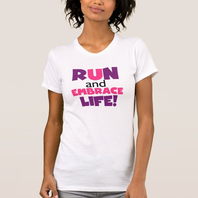 Springa Embrace Life Lila Rosa Tee Shirt (Framsida)
