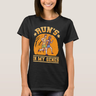 Springa finns i mina gener Motivational Marathon D T Shirt