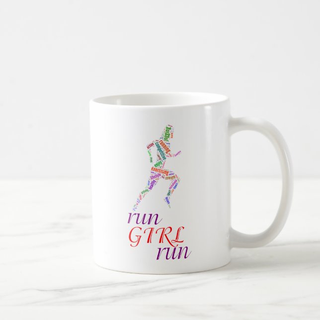 Springa flicka, springa kaffemugg (Höger)
