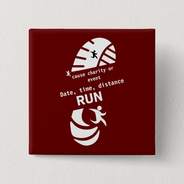 Springa för en Bra orsak välgörenhet eller evenema Knapp (Framsida)