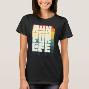 Springa För Livet Maraton Fullföljare Löpare Vint T Shirt