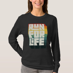 Springa För Livet  Maraton Fullföljarna Löpare Vin T Shirt