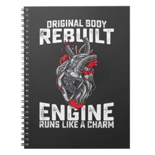 Springa för ombyggd motor från originalhöljet som  anteckningsbok