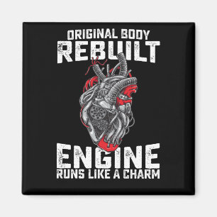 Springa för ombyggd motor från originalhöljet som  magnet