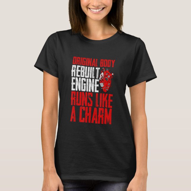 Springa för ombyggd motor från originalhöljet som  t shirt (Framsida)