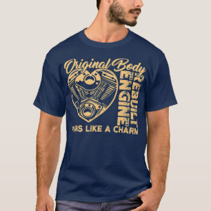 Springa för ombyggd motor från originalhöljet som  t shirt