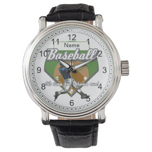 Springa för personligbaseballhem armbandsur