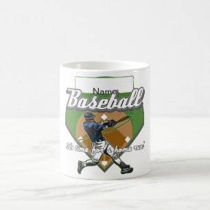 Springa för personligbaseballhem kaffemugg