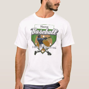 Springa för personligbaseballhem t shirt