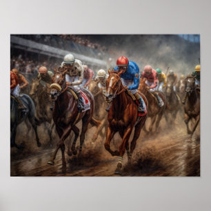 Springa för Ro, Horse Tävla Poster