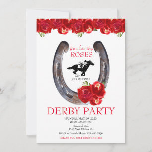 Springa för Ro Tävling Horse Derby Party Inbjudningar