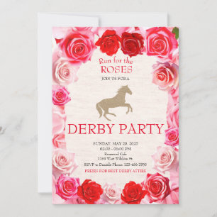 Springa för Ro Tävling Horse Derby Party Inbjudningar