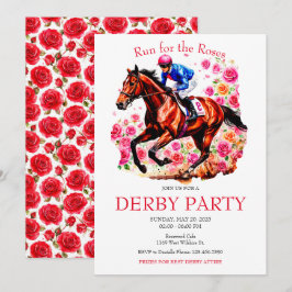Springa för Ro Tävling Horse Derby Party Inbjudningar