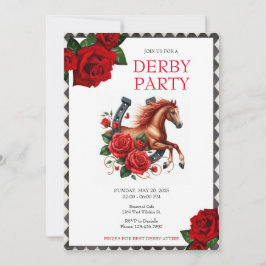 Springa för Ro Tävling Horse Derby Party Inbjudningar