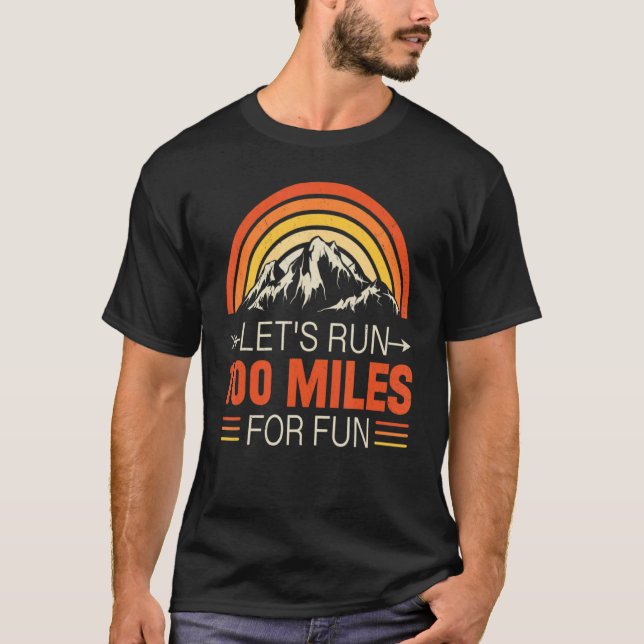 Springa för Roligt Regnbåge Marathon Springer T Shirt (Framsida)