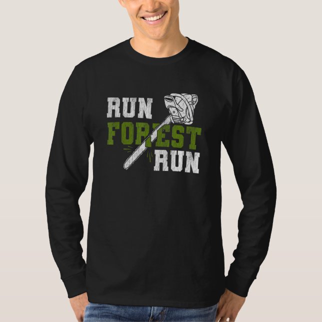 Springa Forest Springa - Lumberjack Chainsee Logge T Shirt (Framsida)