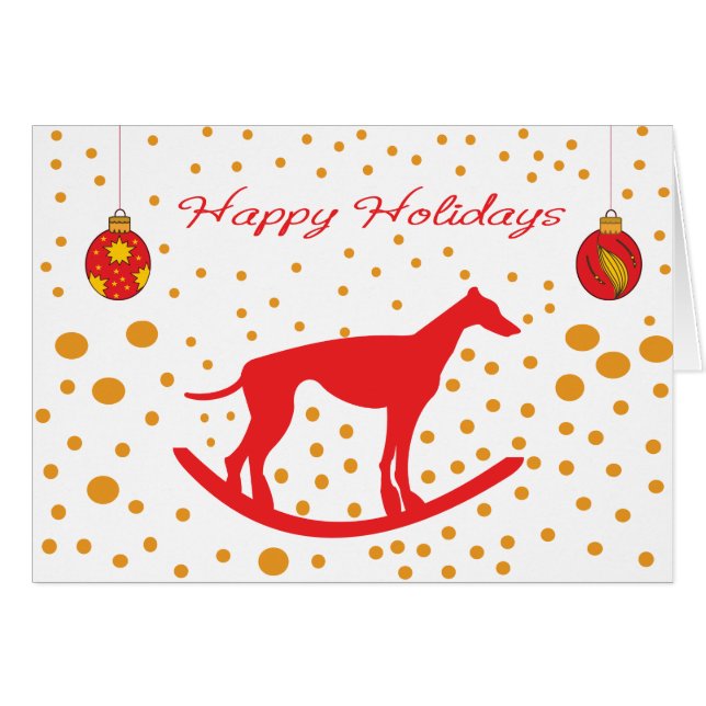 Springa Free - Spara Greyhounds! Hälsningskort (Framsidan Horizontal)