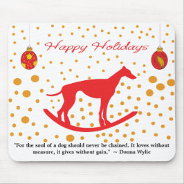 Springa Free - Spara Greyhounds! (med dikt) Musmatta