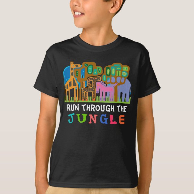 Springa genom Jungle T-Shirt (Framsida)