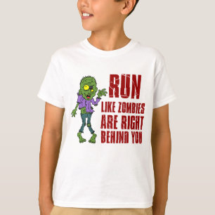 Springa gillar Zombies bakom dig Tee